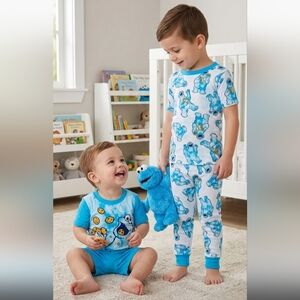 Sesame Street Cookie Monster Baby Boy  Pajama Set